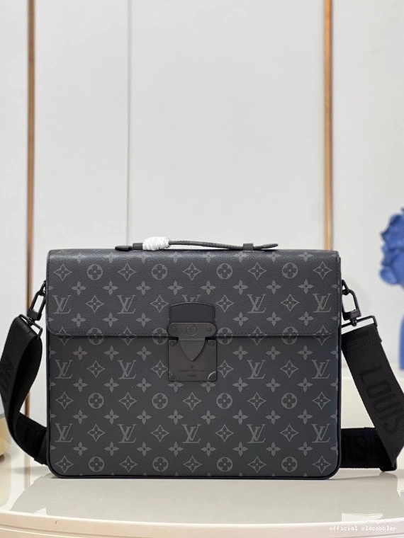 Official oldcobbler LOCK BRIEFCASE VUITTON S LOUIS 0818